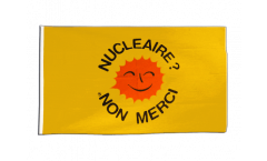 Nucléaire Non Merci Flag with sleeve