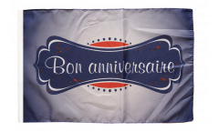 Bon Anniversaire Flag with sleeve