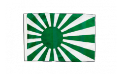 Fan green white Flag with sleeve
