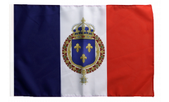 France with royal crest Flag with sleeve