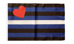 Gay Pride Leather Flag with sleeve