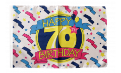 Happy Birthday 70 Flag with sleeve
