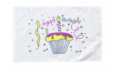 Happy Birthday Cake Flag with sleeve