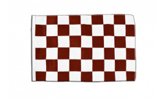 Checkered brown-white Flag with sleeve