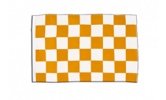 Checkered yellow-white Flag with sleeve