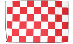 Checkered red-white Flag with sleeve
