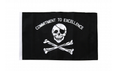 Pirate Commitment to excellence Flag with sleeve