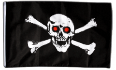 Pirate with red eyes Flag with sleeve