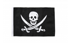 Pirate with two swords Flag with sleeve