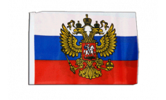 Russia with coat of arms Flag with sleeve