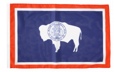USA Wyoming Flag with sleeve