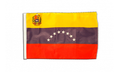 Venezuela 8 stars with coat of arms Flag with sleeve