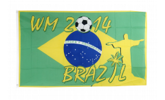 WC 2014 Brazil green Flag