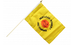 Nuclear Power No Thanks Hand Waving Flag