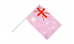 Australia Pink Hand Waving Flag