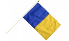 blue-gold Hand Waving Flag