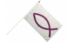 Ichthys Ichthus Hand Waving Flag