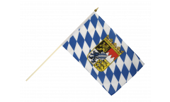 Germany Bavaria with coat of arms Hand Waving Flag
