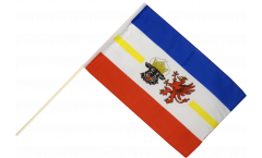 Germany Mecklenburg-Western Pomerania Hand Waving Flag