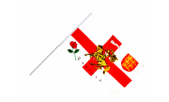 England with knight Hand Waving Flag