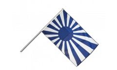 Fan blue white Hand Waving Flag