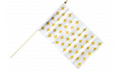 France Fleur-de-lis, white Hand Waving Flag