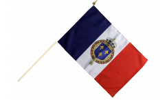France with royal crest Hand Waving Flag