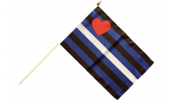 Gay Pride Leather Hand Waving Flag