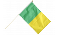green-yellow Hand Waving Flag
