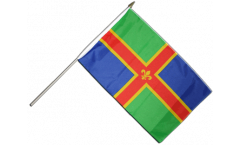 Great Britain Lincolnshire Hand Waving Flag