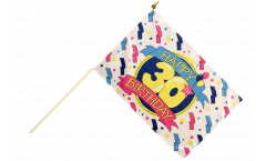Happy Birthday 30 Hand Waving Flag