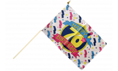 Happy Birthday 70 Hand Waving Flag