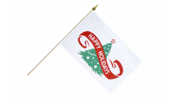 Happy Holidays Hand Waving Flag
