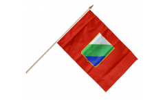 Italy Abruzzi Hand Waving Flag