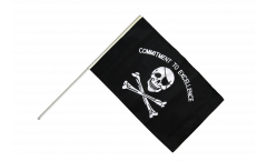 Pirate Commitment to excellence Hand Waving Flag