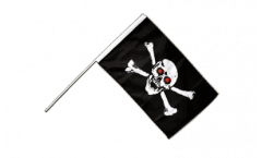 Pirate with red eyes Hand Waving Flag