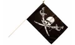 Pirate with sabre Hand Waving Flag