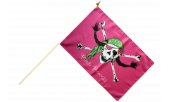 Pirate Princess Hand Waving Flag