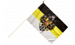 Russia Romanov with Crest 1858-1883 Hand Waving Flag