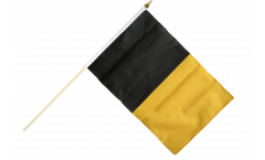 black-yellow Hand Waving Flag