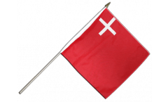 Switzerland Canton Schwyz Hand Waving Flag