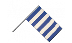 Stripe blue white Hand Waving Flag