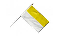 Stripe yellow-white Hand Waving Flag