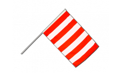 Stripe red-white Hand Waving Flag
