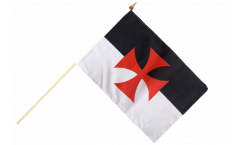 Temple Knight Hand Waving Flag