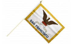 USA City of San Francisco Hand Waving Flag