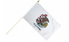 USA Illinois Hand Waving Flag