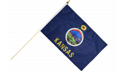 USA Kansas Hand Waving Flag