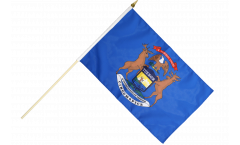 USA Michigan Hand Waving Flag