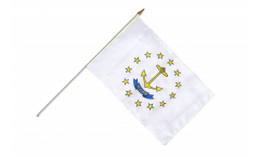 USA Rhode Island Hand Waving Flag